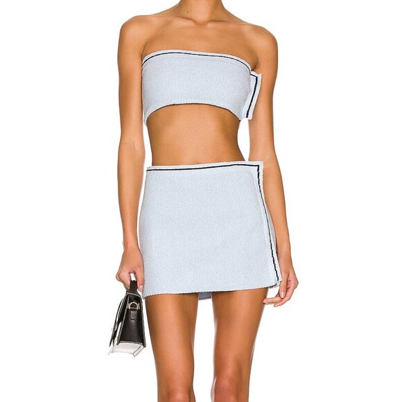 Jacquemus La Jupe Sorbetto Mini Skirt In Blue - Picture 1 of 5